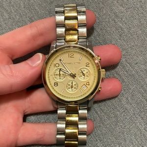 Gold & silver MK watch